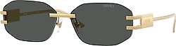 Versace Damier VE2274 100287 Gold-Dark Grey Kadın Güneş Gözlüğü