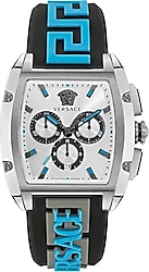 Versace Dominus VRSCVE6H00123 Silikon Kordon Metalik Gri Erkek Kol Saati