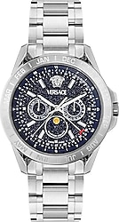 Versace Galaxy Moonphase Chrono VRSCVE0K00125 Gümüş-Mavi Erkek Kol Saati