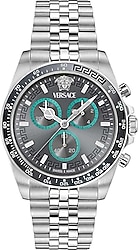 Versace Greca Chrono Wave VRSCVE0H00325 Gümüş-Siyah Erkek Kol Saati