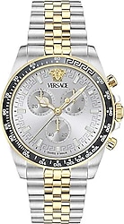 Versace Greca Chrono Wave VRSCVE0H00725 Gümüş-Altın Erkek Kol Saati