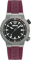Versace Greca Logo Diver VRSCVE8G00224 Silikon Kordon Bordo Erkek Kol Saati