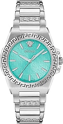 Versace Greca Reaction Lady VRSCVE0D00325 Gümüş-Turkuaz Kadın Kol Saati