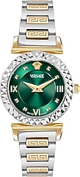 Versace Mini Vanity VRSCVEGFA0625 Gümüş-Yeşil Kadın Kol Saati
