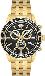 Versace Sport Chrono VRSCVEZCA0724 Çelik Kordon Altın-Siyah Erkek Kol Saati