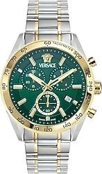 Versace V-Code Chrono VRSCVE0CA0324 Altın-Yeşil Erkek Kol Saati