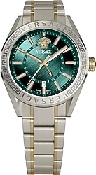 Versace V-Code GMT Special VRSCVEAFA0524 Gümüş-Yeşil Erkek Kol Saati