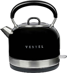 Vestel Retro Siyah 2200 W 1.7 lt Çelik Kettle