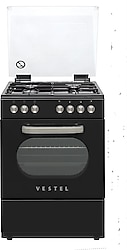 Vestel SF 8400 DG Retro Siyah Ocaklı Solo Fırın