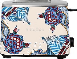 Vestel x Aslı Filinta Retro Bej Çini 2 Dilim Ekmek Kızartma Makinesi