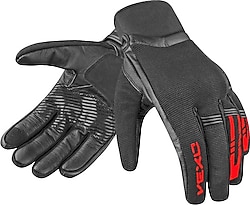 Vexo Aero Plus Siyah-Kırmızı Yazlık Motosiklet Eldiveni