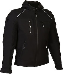 Vexo Taycan Softshell Siyah 3 Mevsim Motosiklet Montu