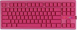 Vgn V87 V2 Pembe Kablolu/Kablosuz Mekanik Oyuncu Klavyesi