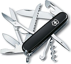Victorinox Huntsman 1.3713.3 Siyah 15 Fonksiyonlu Çok Amaçlı Çakı