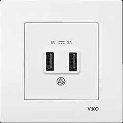 Viko Karre 5 V 2 USB'li Şarj Prizi
