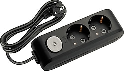 Viko Multi-let 90137203 Topraklı Anahtarlı Siyah 3 m 2'li Priz