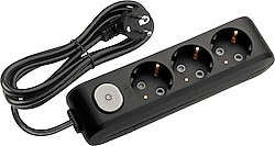 Viko Multi-let 90137301 Topraklı Anahtarlı Siyah 1 m 3'lü Priz