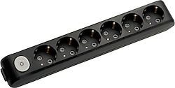Viko Multi-let 90137600 Topraklı Kablosuz Anahtarlı Siyah 6'lı Priz