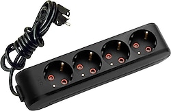 Viko Multi-let 90133402 Topraklı Siyah 2 m 4'lü Priz