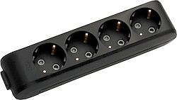 Viko Multi-let 90133400 Topraklı Kablosuz Siyah 4'lü Priz