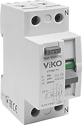Viko VTR2-32300 2x32 A 300 mA AC Tipi Kaçak Akım Rölesi