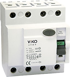 Viko VTR4-63300 4x63 A 300 mA AC Tipi Kaçak Akım Rölesi