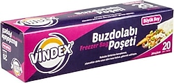 Vindex Büyük Boy Buzdolabı Poşeti 20'li