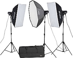 Visico VL-400 II Plus Elfin 3'lü Paraflaş Seti
