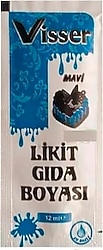 Visser Mavi 12 ml Likit Gıda Boyası
