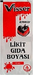 Visser Kırmızı 12 ml Likit Gıda Boyası