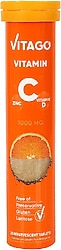 Vitago Vitamin D + C + Çinko 1000 mg 20 Efervesan Tablet