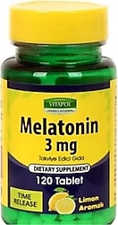 Vitapol Melatonin Time Release Limon Aromalı 3 mg 120 Tablet