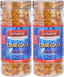 Vitapol Omega 3 1000 mg Balık Yağı 200 Softgel 2'li