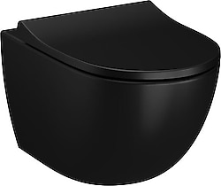 VitrA 7748B483-0559 Sento Rim-Ex Clean 54 cm Mat Siyah Asma Klozet