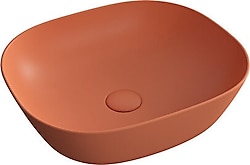 VitrA 7810B477-0016 Plural 45 cm Kare Alçak Çanak Lavabo - Mat Terra Rossa
