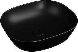 VitrA 7810B483-0016 Plural 45 cm Kare Alçak Çanak Lavabo - Mat Siyah