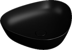 VitrA 7812B483-0016 Plural 45 cm Üçgen Alçak Çanak Lavabo - Mat Siyah