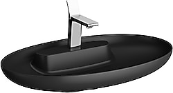 VitrA Memoria 5881B483-0563 75 cm Çanak Mat Siyah Lavabo