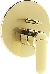 VitrA Root Round A4283074 Soft Altın Ankastre Banyo Bataryası