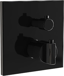 VitrA Suit A4287439 Termostatik Ankastre Parlak Siyah Banyo Bataryası