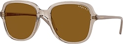 Vogue VO5601S 299083 Transparent Caramel-Dark Grey Polarize Kadın Güneş Gözlüğü