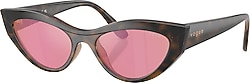 Vogue VO5637SU 2386F6 Havana-Pink Aynalı Kadın Güneş Gözlüğü