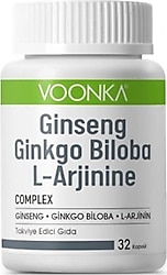 Voonka Ginseng Ginkgo Biloba L-Arginine 32 Kapsül