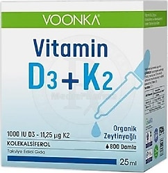 Voonka Vitamin D3+K2 Damla 25 ml
