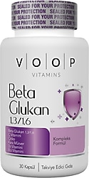 VOOP Beta Glukan Kara Mürver C Vitamini Çinko Bitkisel Vegan 30 Kapsül