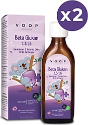 VOOP Beta Glukan Kara Mürver Vitamin C Çinko 150 ml Şurup 2'li
