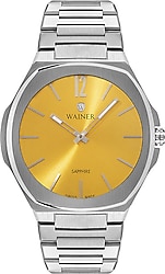Wainer WA.10122-E Gümüş-Sarı Erkek Kol Saati