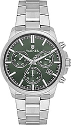 Wainer WA.16200-C Gümüş-Yeşil Erkek Kol Saati