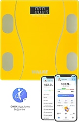 Walke Premium Sarı Dijital Akıllı Tartı