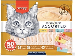 Wanpy Karışık 4 Lezzetli 50x14 gr Krema Kedi Ödül Maması
